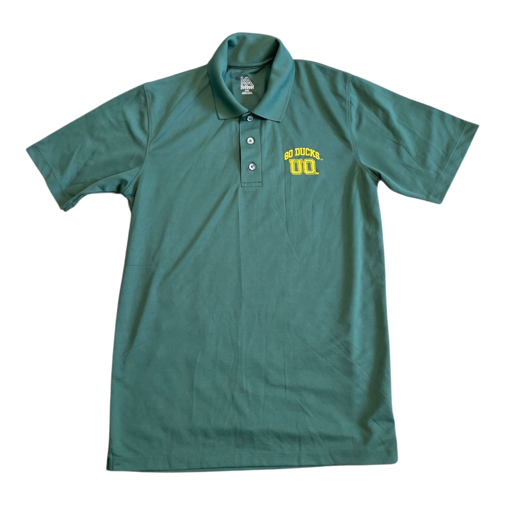 Oregon Ducks Polo Shirt Mens M Green Knights Apparel NCAA Team Logo "Go Ducks"